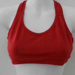 Kathyana racerback soft cup sports bra with keyhole vent in red